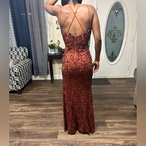 Brown dress, worn once.
